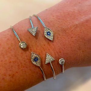 Trio of delicate bracelets